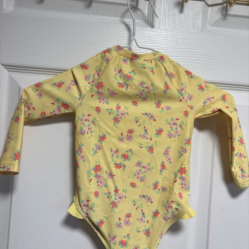 OshKosh B'gosh Yellow Floral Swimsuit - Picture 3 of 3